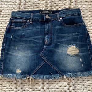Express jean mini skirt size 8